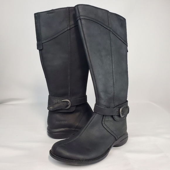Merrell Waterproof Womens black tall fashion boots - Picture 2 of 15